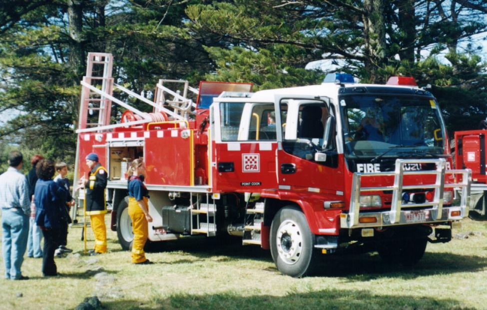 The first of the new Pumper Tankers being shown off at the open day for point Cook Homestead .